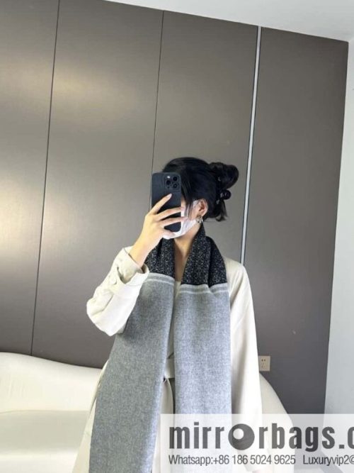 LOEWE Medium Gram Double Sided Wool and Cashmere Blended Double Sided Scarf