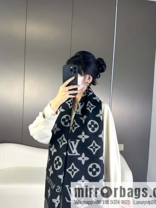 LV Monogram pattern, wool towel