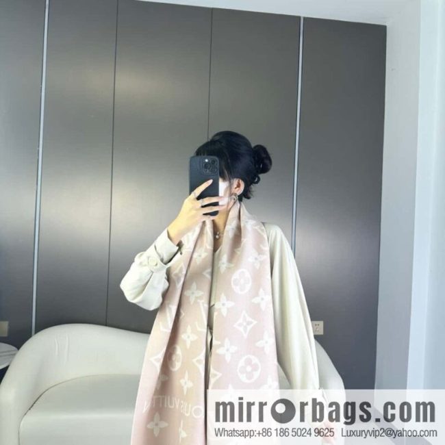 LV Monogram pattern, wool towel