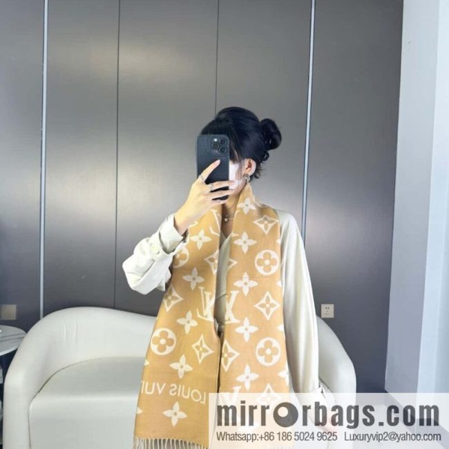 LV Monogram pattern, wool towel
