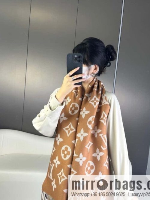 LV Monogram pattern, wool towel