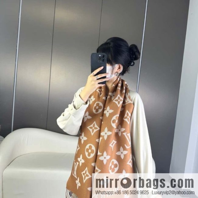 LV Monogram pattern, wool towel