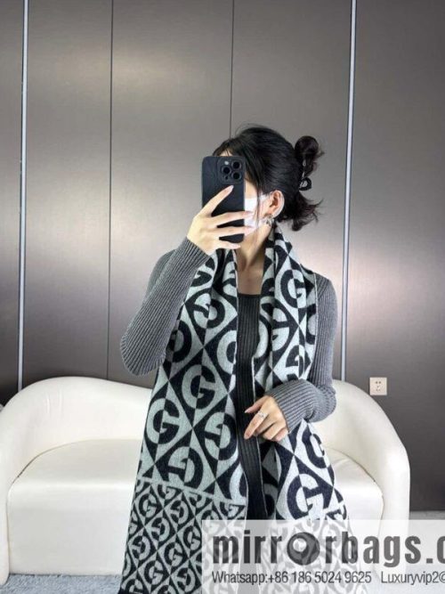 GUCCI worsted jacquard double-sided cashmere