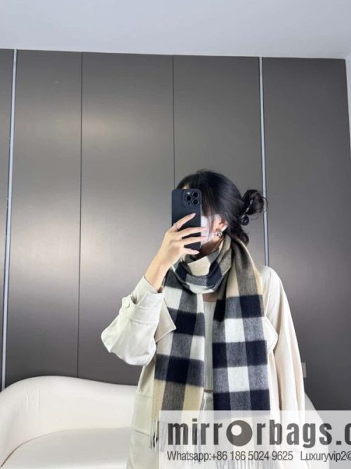 Burberry, classic cashmere plaid scarf