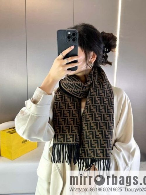 FENDI double-sided cashmere scarf