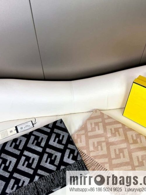 FENDI double F fringed cashmere towel