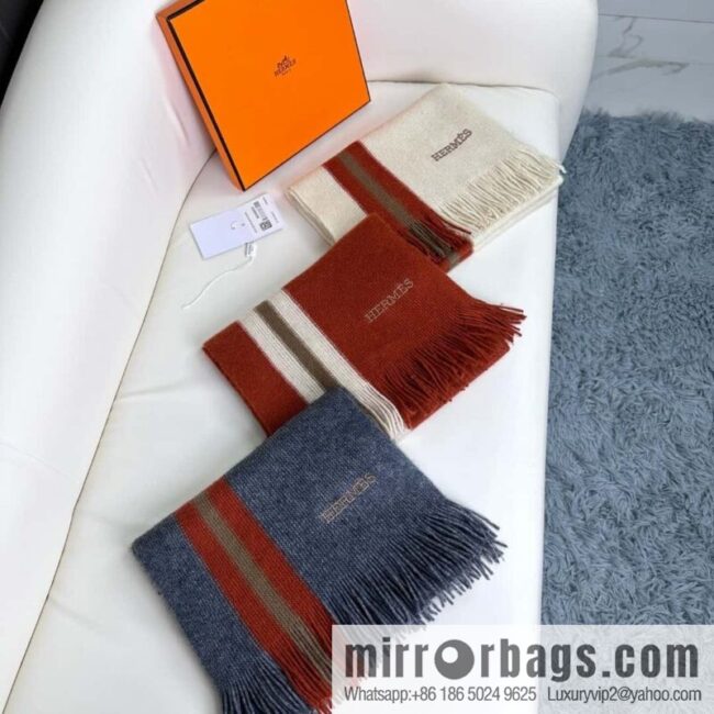Hermes Hermes 2023 same style for men and women, high-end cashmere knitted scarf