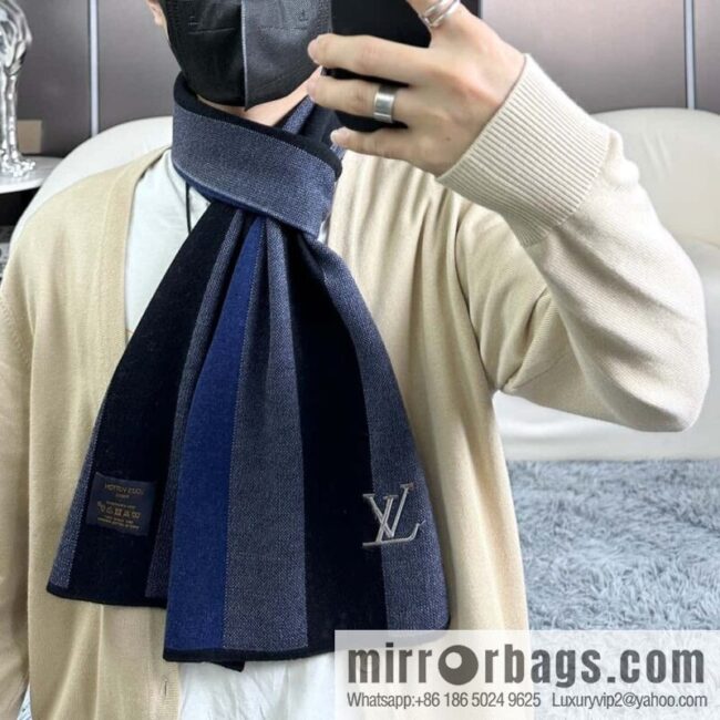 LV 2023 Classic Plaid Jacquard, High-end Men\'s Scarf