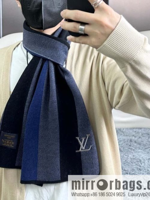 LV 2023 Classic Plaid Jacquard, High-end Men\'s Scarf