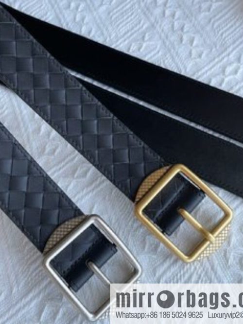 Bottega Veneta, imported cowhide with hand-woven exquisite pin buckle men\'s belt 3.5cm