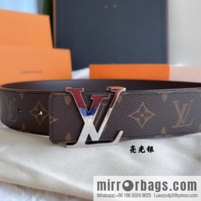 LOUIS VUITTON Classic brown checkerboard/black checkerboard/presbyopia 40mm belt - Image 2