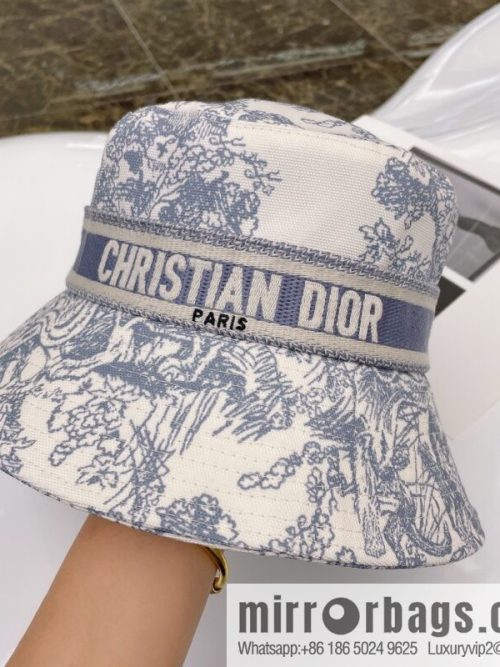 DIOR 2021 new counter synchronous printing bucket hat