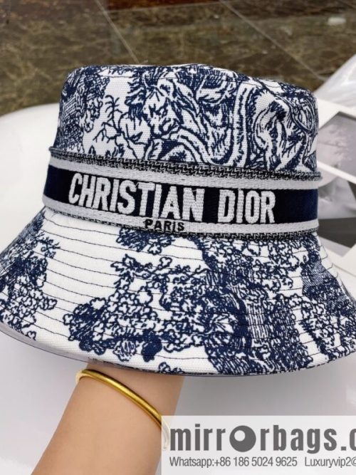 DIOR 2021 new counter synchronous printing bucket hat