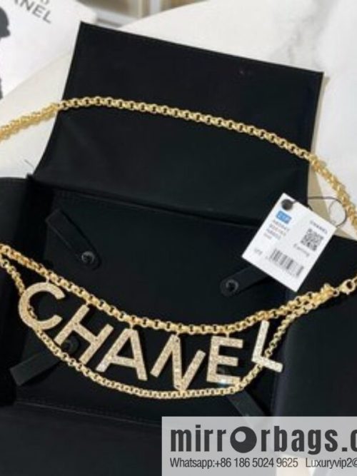 New ☑️ CHANEL Chanel Double C Full Diamond Letter Belt Waist Chain