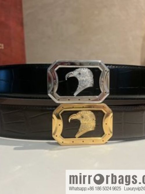 Stefano. Ricci Stephen, stainless steel hand-carved craft eagle head selection cowhide pressed texture belt 3.8cm