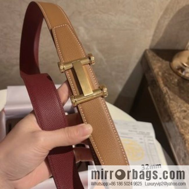 Hermès HERMES Agora Belt Buckle & Double Sided Leather Belt 32mm - Image 2