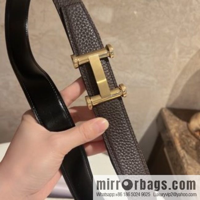 HERMES Agora Belt Buckle & Double Sided Leather Belt 32mm - Image 5
