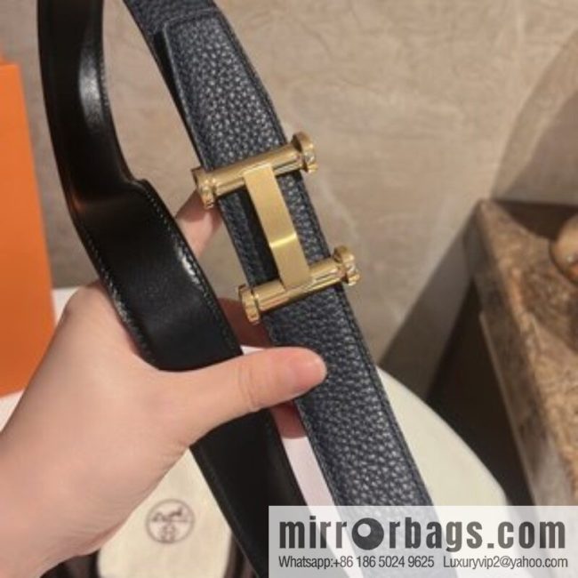 HERMES Agora Belt Buckle & Double Sided Leather Belt 32mm - Image 3