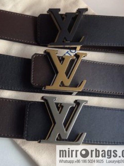 LV/Louis Vuitton, imported cowhide double-sided belt men 4.0cm