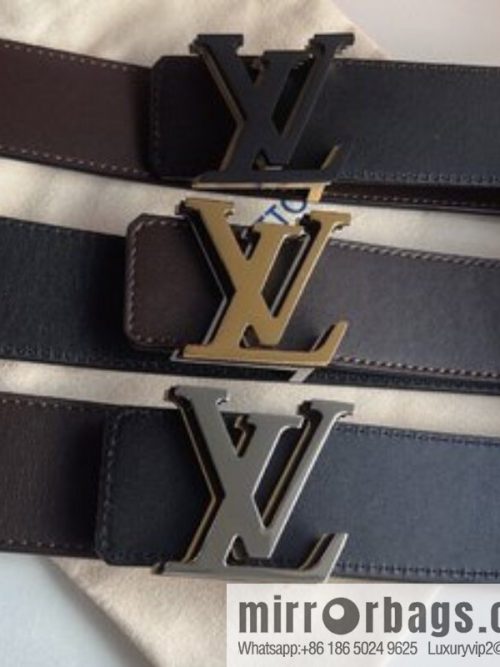 LV/Louis Vuitton, imported cowhide double-sided belt men 4.0cm