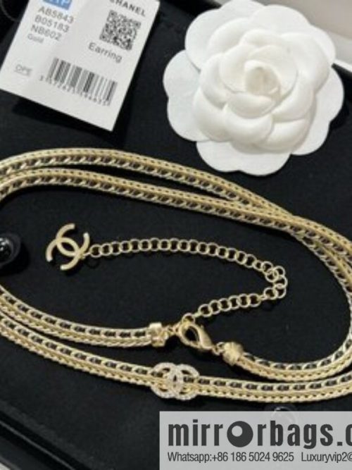 New ☑️ CHANEL Chanel double c black leather rope waist chain