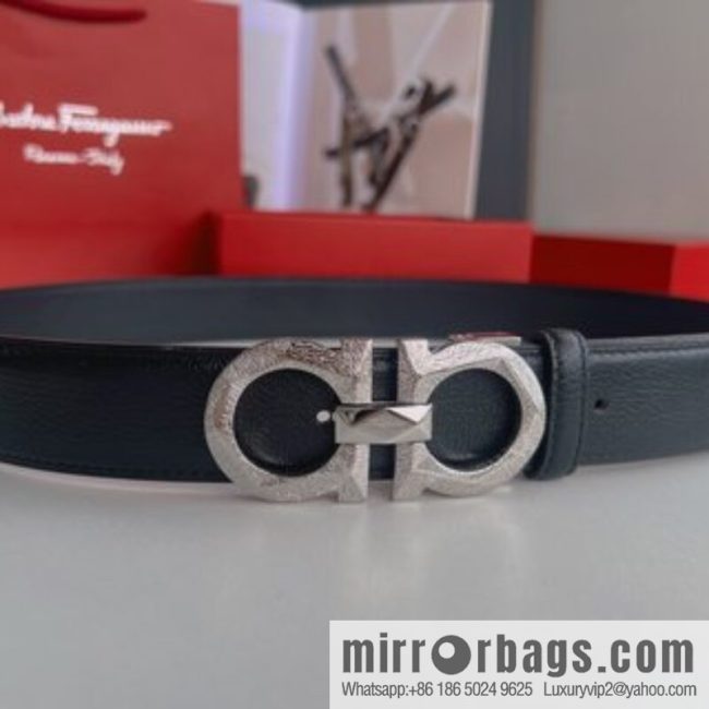 Ferragamo Ferragamo, a selection of high-quality materials for men\'s business 3.5cm belt - Image 2