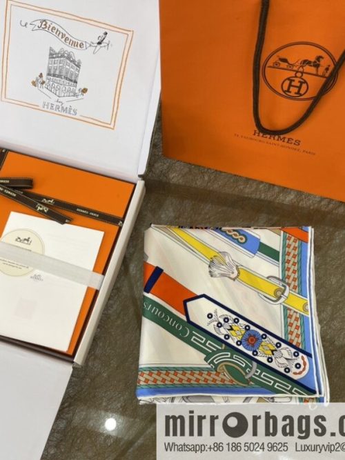 Hermes \"Stirrrup Competition\" 100% silk square scarf