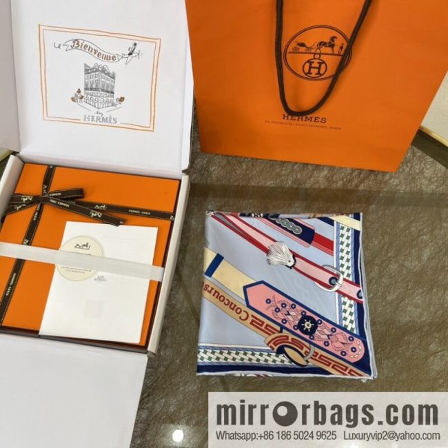 Hermes \"Stirrrup Competition\" 100% silk square scarf