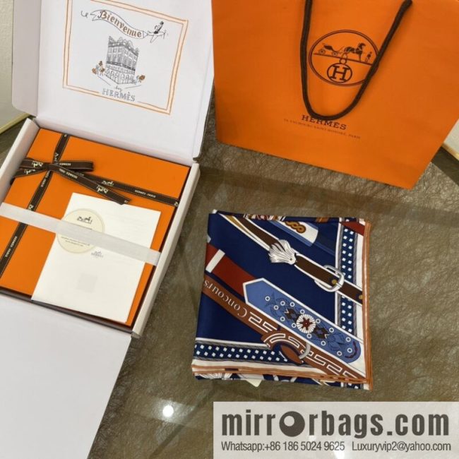 Hermes \"Stirrrup Competition\" 100% silk square scarf