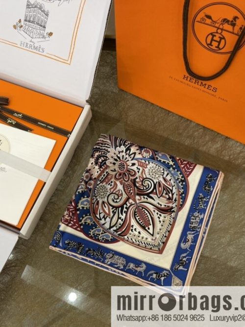 Hermes \"Junfei Garden\" 100% silk scarf