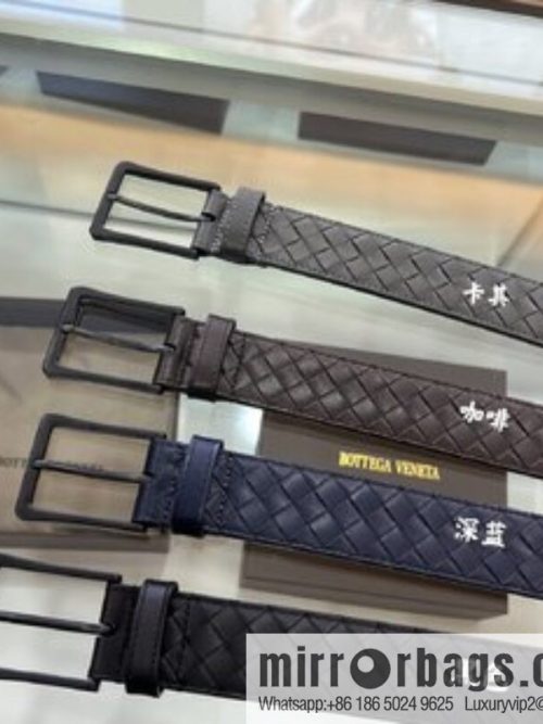 BV Baodiejia, hand-woven craft Seiko metal buckle men\'s 3.5cm belt