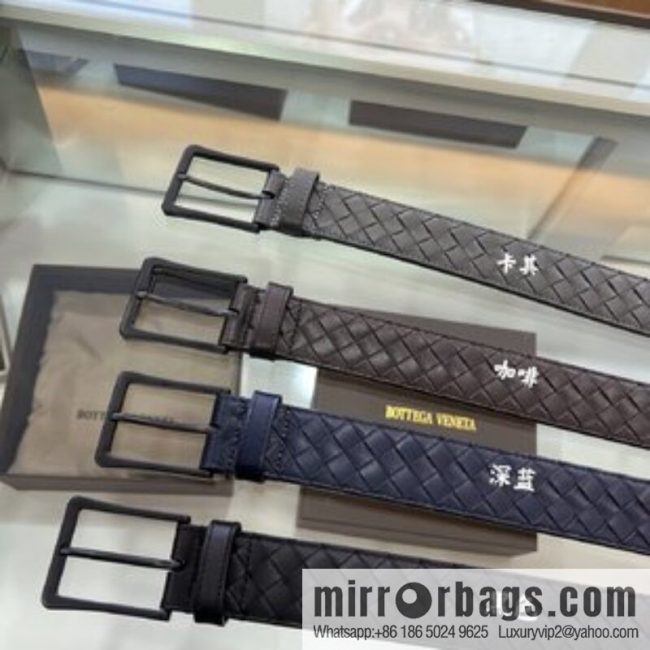 BV Baodiejia, hand-woven craft Seiko metal buckle men\'s 3.5cm belt