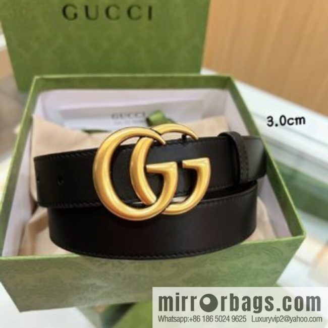 Gucci Gucci, double-sided selection of first-layer cowhide GG belt - Image 3