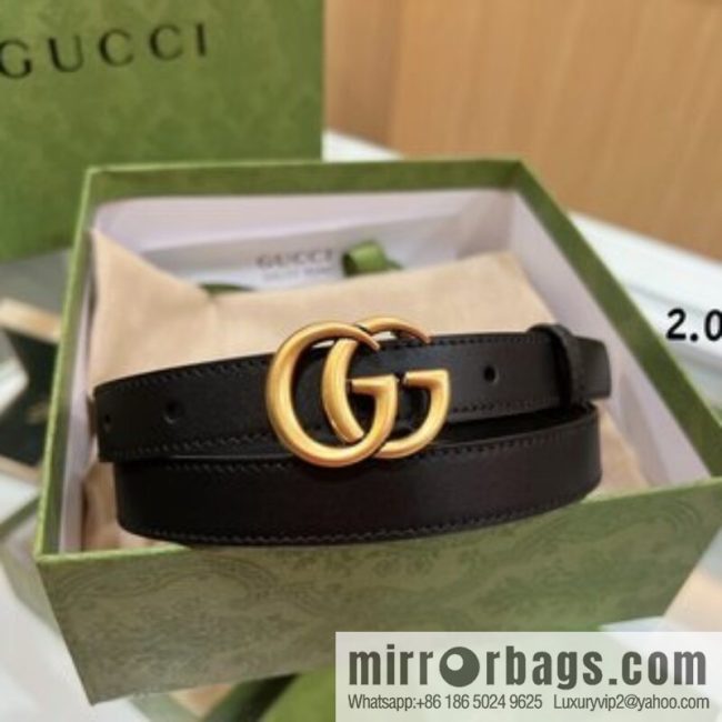 Gucci Gucci, double-sided selection of first-layer cowhide GG belt - Image 2