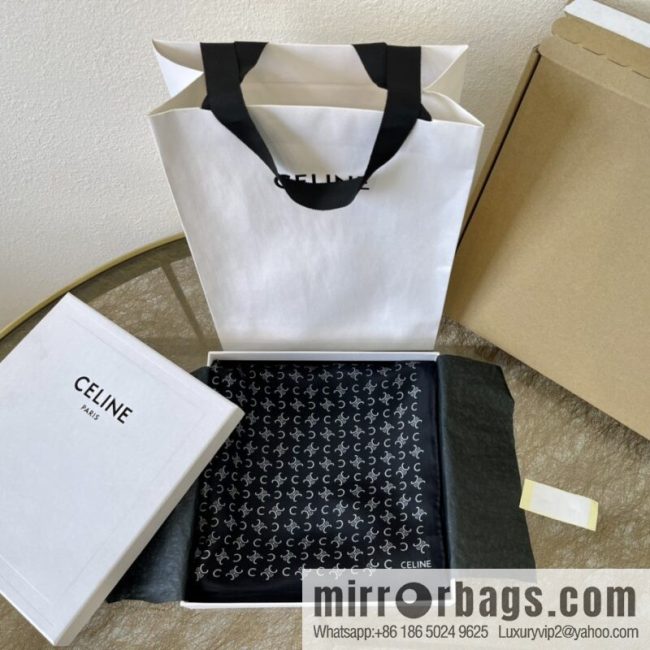CELINE 100% silk 2022 new Arc de Triomphe long towel
