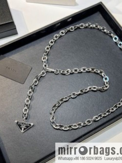 PRADA triangle mark, waist chain belt