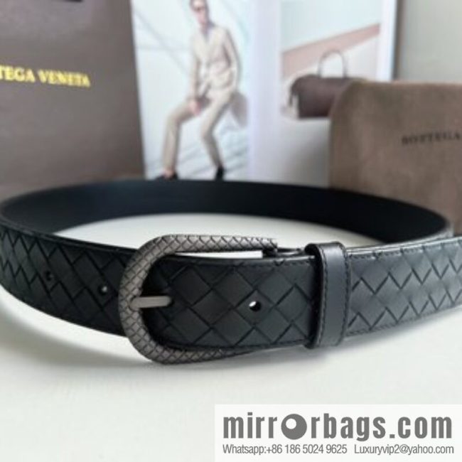 Bottega Venta Intrecciato Woven Men\'s 3.5cm Belt - Image 4