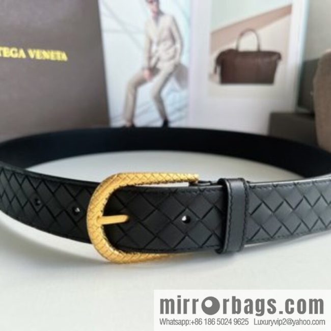 Bottega Venta Intrecciato Woven Men\'s 3.5cm Belt - Image 3