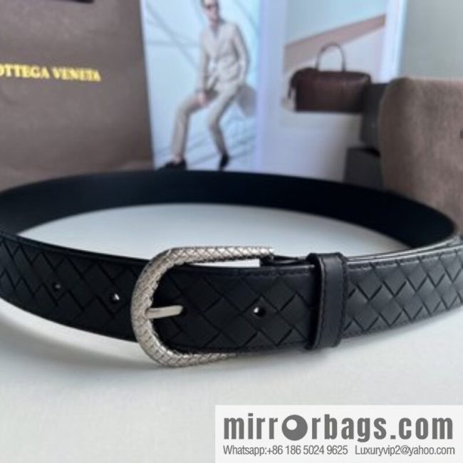 Bottega Venta Intrecciato Woven Men\'s 3.5cm Belt - Image 2