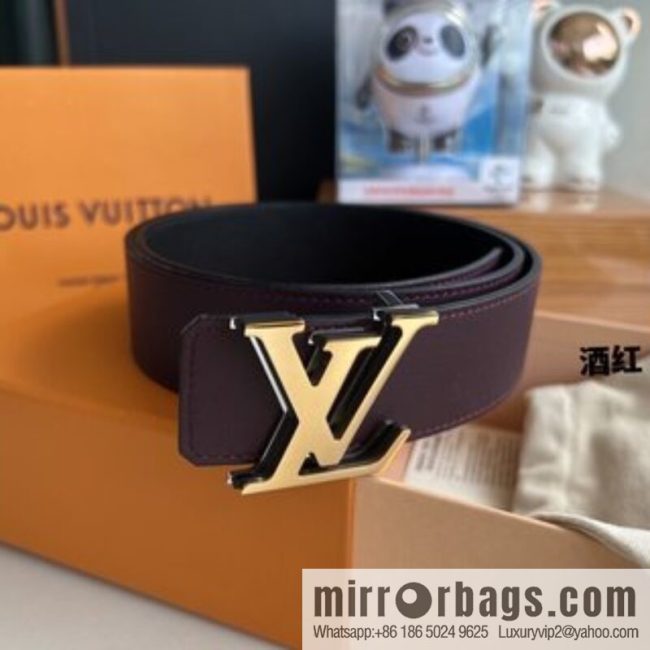 LV/Louis Vuitton, iconic LV Initiales logo men\'s 40mm belt - Image 3