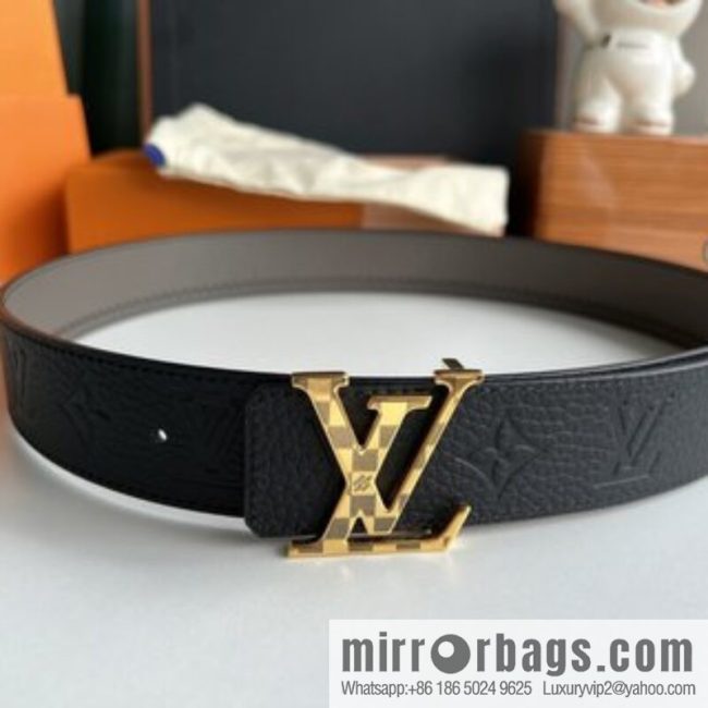 LV/Louis Vuitton Monogram lnitiales Color. Blocks Double Sided Belt 40mm - Image 3