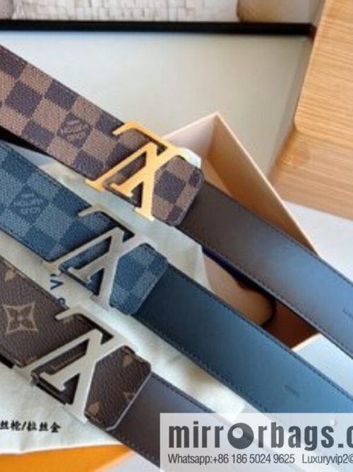 LV/Louis Vuitton Monogram Canvas. Damier Canvas Men\'s 40mm Belt