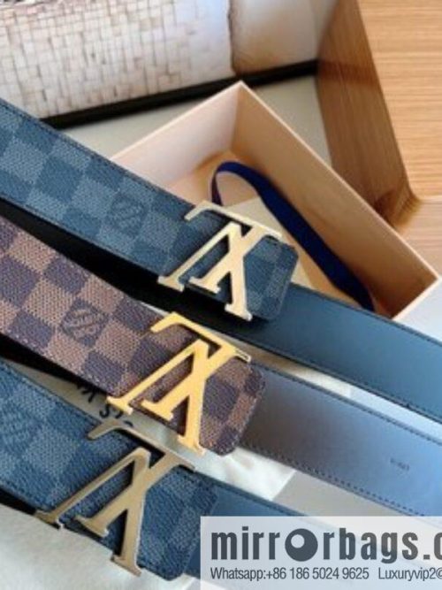 LV/Louis Vuitton Monogram Canvas. Damier Canvas Men\'s 40mm Belt