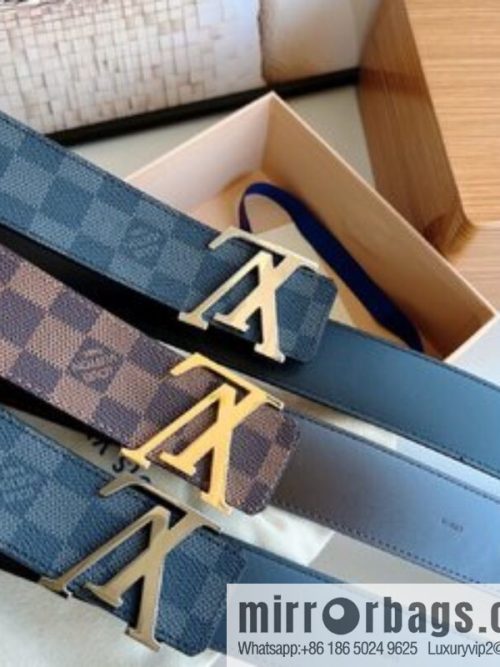 LV/Louis Vuitton Monogram Canvas. Damier Canvas Men\'s 40mm Belt
