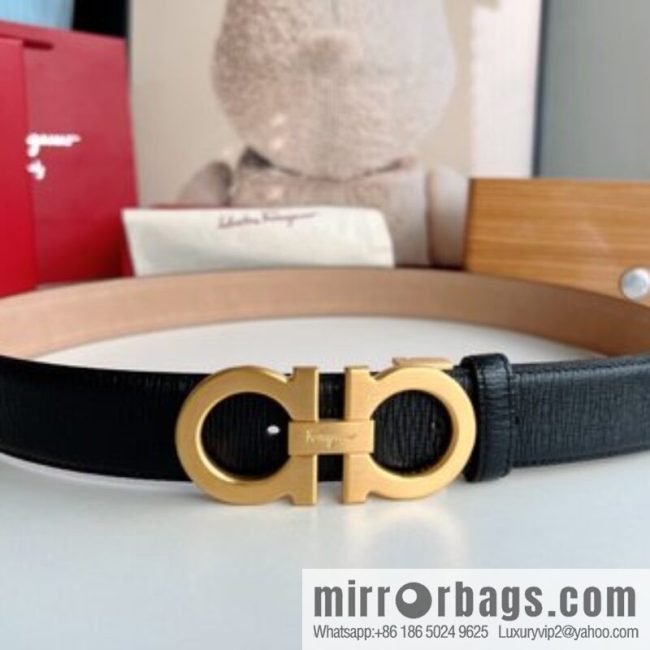 Ferragamo 2022 latest style men\'s business belt 3.5cm - Image 3