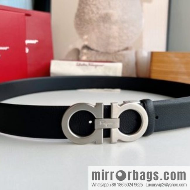 Ferragamo 2022 latest style men\'s business belt 3.5cm - Image 2