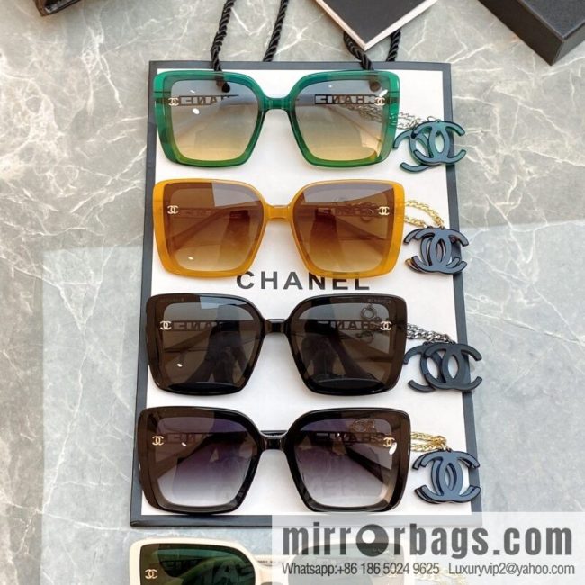 Chanel double C iconic logo women\'s sunglasses