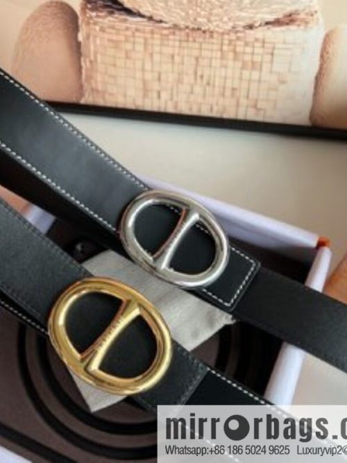 Hermès, hollow metal buckle, double-sided delicate cowhide belt 38mm