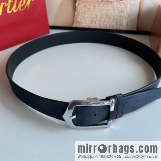 Cartier Cartier 3.5cm exquisite pin buckle with imported first-layer cowhide belt - Image 3