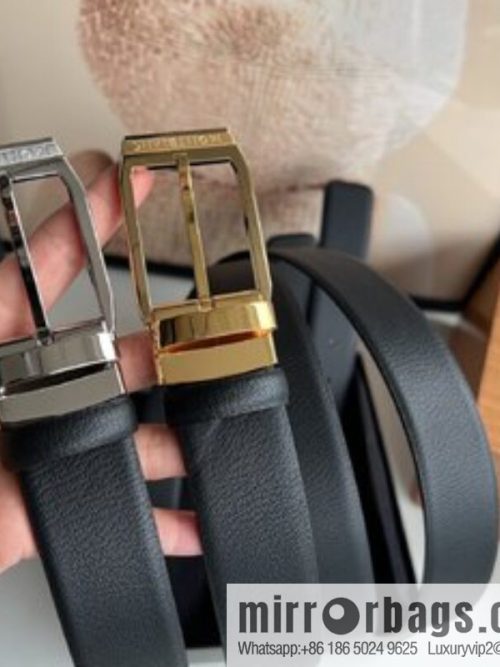 Zegna ZEGNA exquisite metal pin buckle first layer cowhide belt 3.5cm